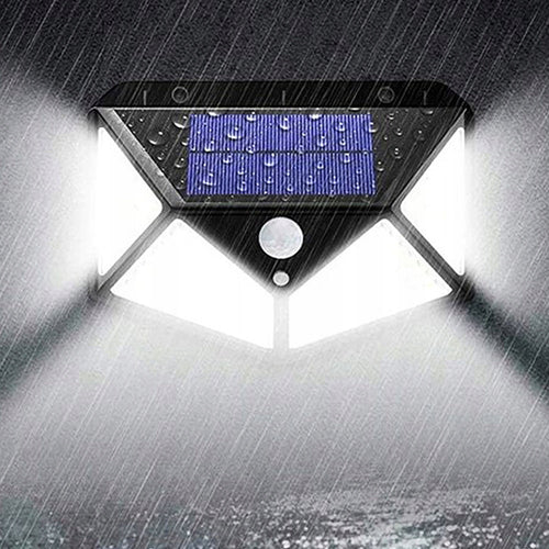 LAMPA SOLARNA 100 LED z czujnikiem ruchu, ścienna, elewacyjna