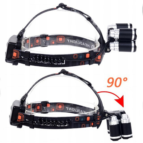 LATARKA CZOŁOWA CZOŁÓWKA AKUMULATOROWA 5x LED CZOŁÓWKA MOCNA Wodoodporna