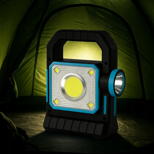 Latarka Solarna LED COB 3W Powerbank Kempingowa USB Rączka Awaryjna