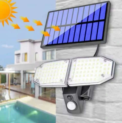 MOCNA LAMPA SOLARNA LED ZEWNĘTRZNA ULICZNA z CZUJNIKIEM