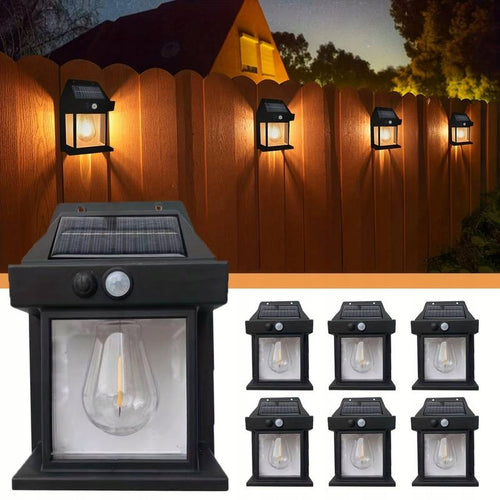 KINKIET ŚCIENNY CZUJNIK RUCHU ZMIERZCHU LAMPA SOLARNA LED ZEWNĘTRZNA