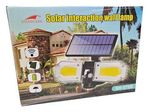 MOCNA LAMPA SOLARNA LED ZEWNĘTRZNA ULICZNA/OGRODOWA z CZUJNIKIEM