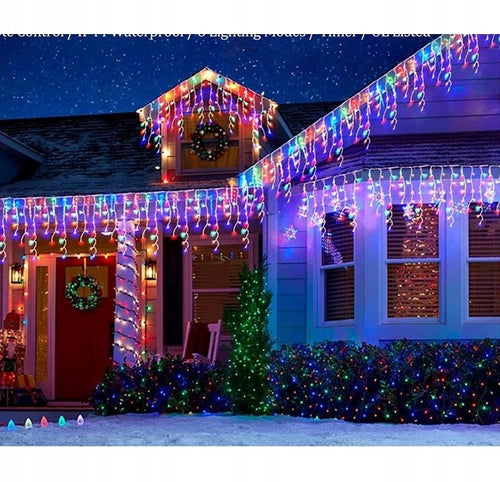 SOPLE 300LED kolorowe ZEWNĘTRZNA LAMPKI CHOINKOWE ISKRY FLASH