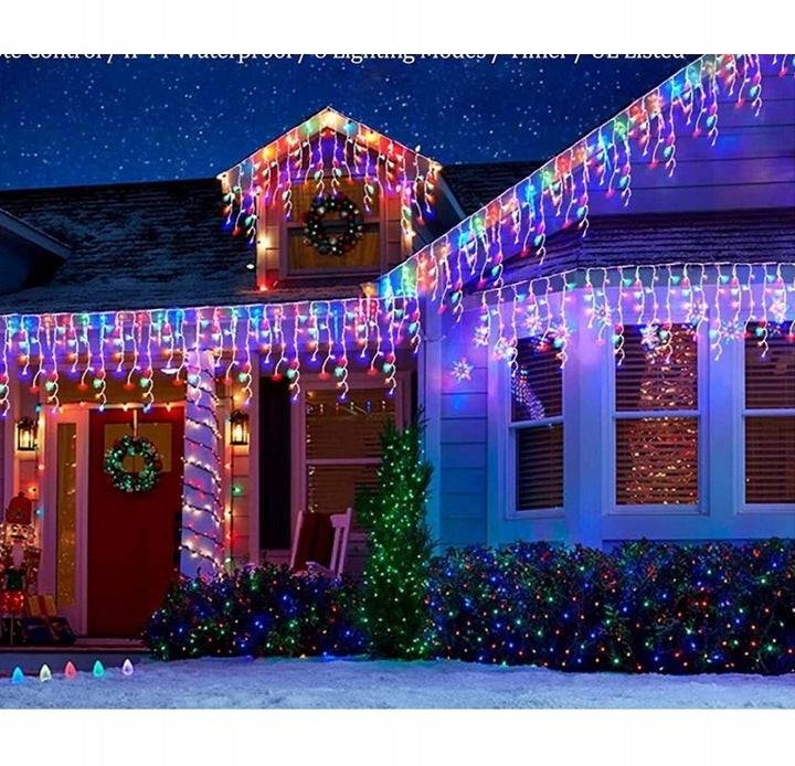 SOPLE 300LED kolorowe ZEWNĘTRZNA LAMPKI CHOINKOWE ISKRY FLASH