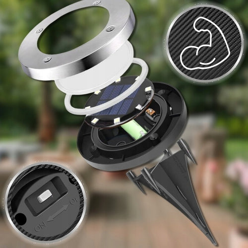12X LAMPA SOLARNA LED Ogrodowa Wbijana Gruntowa Najazdowa CZUJNIK ZMIERZCHU