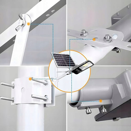 LAMPA SOLARNA ULICZNA LED ścienna PANEL MOCNA OGRODOWA