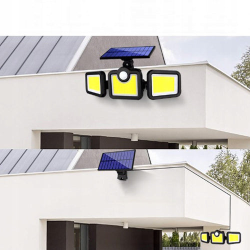 LAMPA SOLARNA 3w1 LED COB OSOBNY PANEL CZUJNIK RUCHU ZMIERZCHU MOCNY