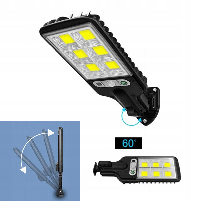 LAMPA SOLARNA LED MOCNA CZUJNIK ZMIERZCHU I RUCHU OGRODOWA ULICZNA