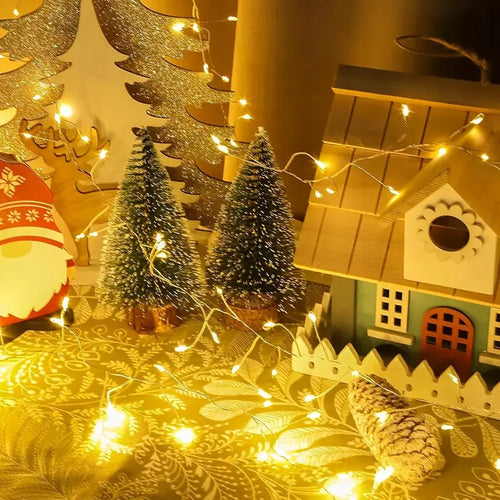 Girlanda DRUCIK 500 led ciepła biały lampki choinkowe Świąteczne RYŻ