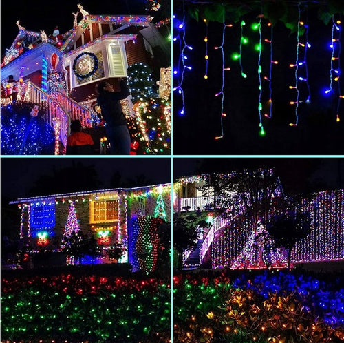 SOPLE 500LED kolorowe ZEWNĘTRZNA LAMPKI CHOINKOWE ISKRY FLASH