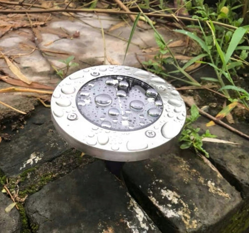 Lampa Solarna 12SZT OGRODOWA WBIJANA z Czujnikiem ZMIERZCHU TRAWNIK 8LED