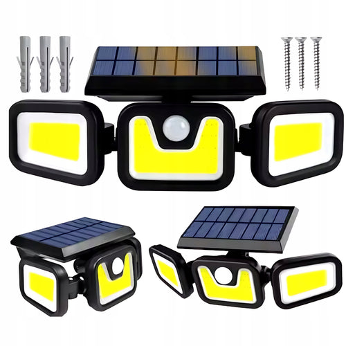 LAMPA SOLARNA 3w1 LED BLUEHOME CZUJNIK RUCHU ZMIERZCHU MOCNA
