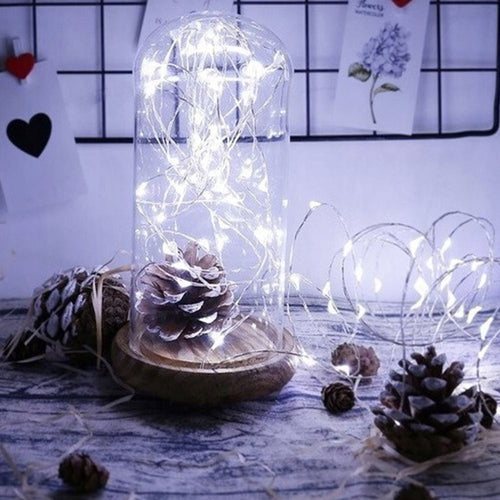 LAMPKI DRUCIKI 500LED 50M BIAŁY ZIMNY CHOINKOWE ŚWIATEŁKA ŻYŁKI NA PRĄD