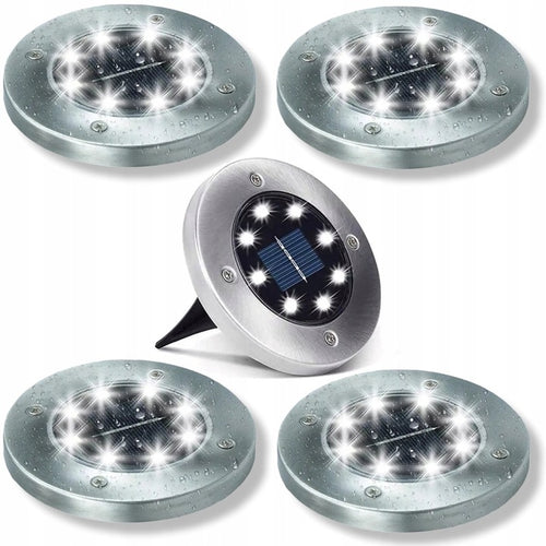 Lampa Solarna 8SZT OGRODOWA WBIJANA z Czujnikiem ZMIERZCHU TRAWNIKOWA 8 LED