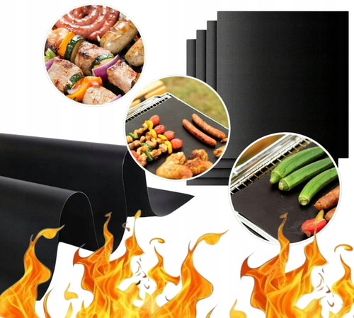 MATA DO GRILLA BBQ 4szt. TEFLON WIELORAZOWA TACKA 33 x 40 cm PIECZENIE