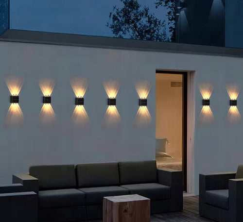 Lampa solarna Kinkiet 10 Led Ogród Zewnętrzna IP 65 Światło Góra Dół