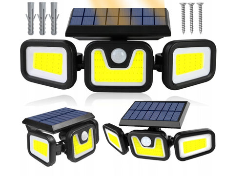 Lampa uliczna MOCNA LAMPA SOLARNA LED ZEWNĘTRZNA ULICZNA 3w1