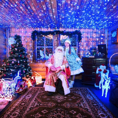LAMPKI CHOINKOWE 500 LED ZEW/WEW NIEBIESKIE