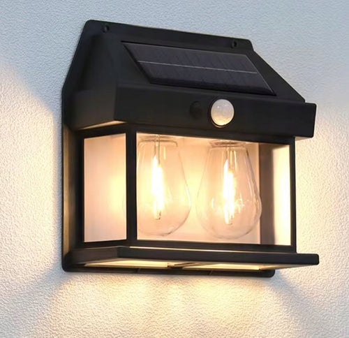 LAMPA SOLARNA KINKIET 2 ŻARÓWKI LED