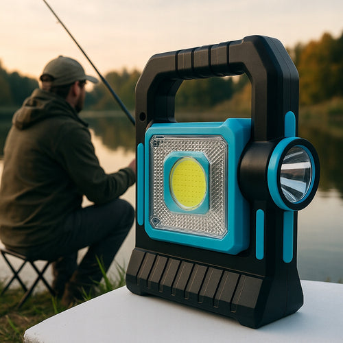 Latarka Solarna LED COB 3W Powerbank Kempingowa USB Rączka Awaryjna