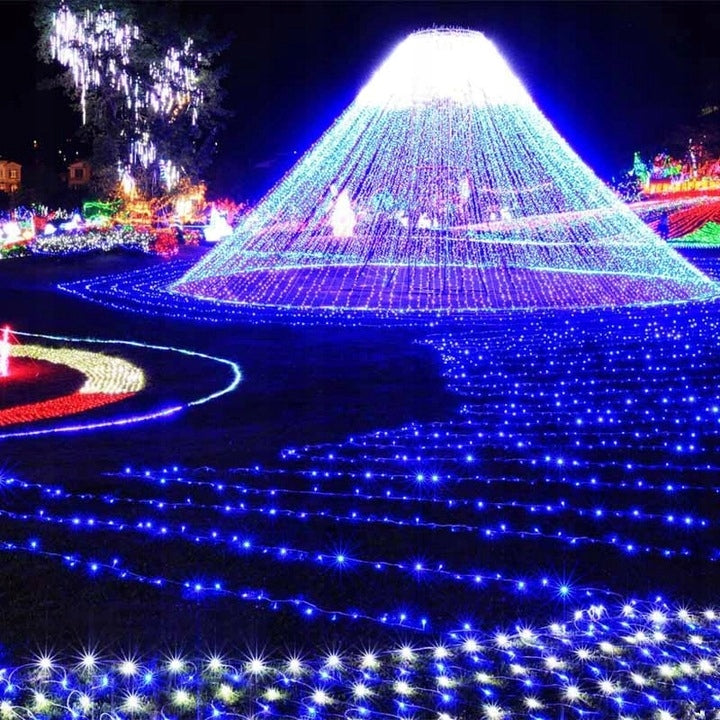 LAMPKI CHOINKOWE 300 LED ZEW/WEW NIEBIESKIE