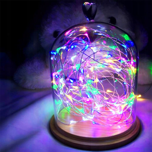 LAMPKI DRUCIKI 500LED 50M MULTIKOLOR CHOINKOWE ŚWIATEŁKA ŻYŁKI NA PRĄD