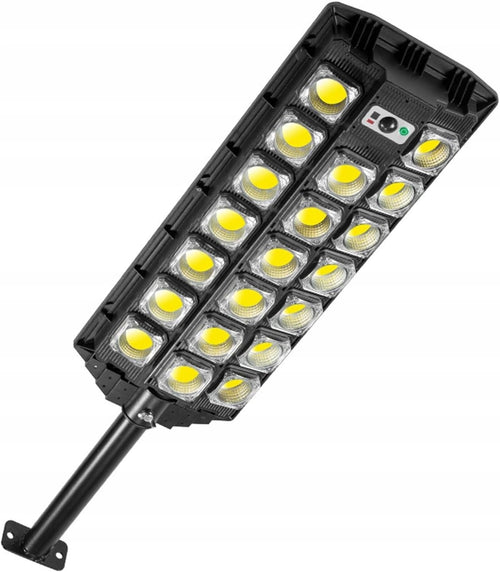 ZEWNĘTRZNA LAMPA LED SOLARNA Z CZUJNIKIEM RUCHU ZMIERZCHU + PILOT + UCHWYT