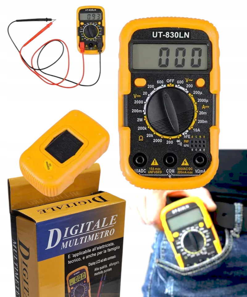 MULTIMETR MIERNIK PRĄDU CYFROWY ELEKTRYCZNY LCD UT-830LN