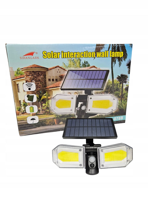 MOCNA LAMPA SOLARNA LED ZEWNĘTRZNA ULICZNA/OGRODOWA z CZUJNIKIEM