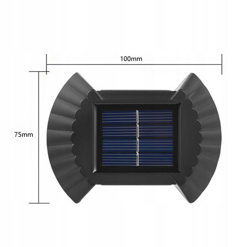 Lampa Solarna Kinkiet Lampka Zewnętrzna LED Wodoodporna DEKORACJA OGRODU