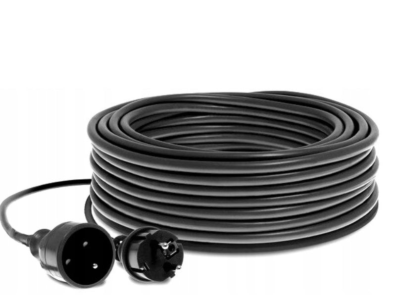 Przedłużacz Budowlany/Ogrodowy 3 x 2,5mm 10m Gruby Solidny Czarny