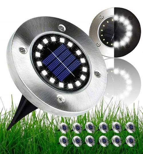 12X LAMPA SOLARNA LED Ogrodowa Wbijana Gruntowa Najazdowa CZUJNIK ZMIERZCHU
