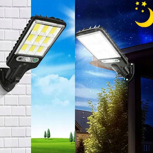 LAMPA SOLARNA LED MOCNA CZUJNIK ZMIERZCHU I RUCHU OGRODOWA ULICZNA