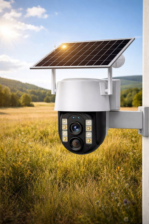 Kamera Solarna Obrotowa 3MP x 4G LTE Zewnętrzna Bezprzewodowa