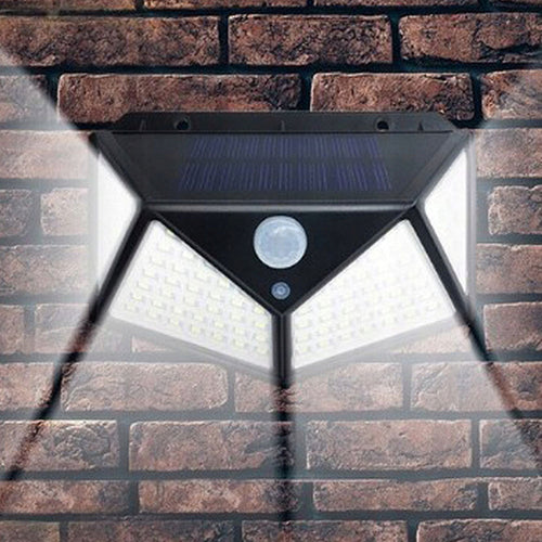 LAMPA SOLARNA 100 LED z czujnikiem ruchu, ścienna, elewacyjna