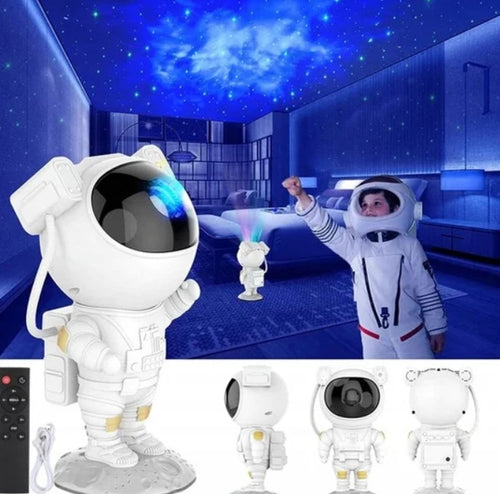 PROJEKTOR GWIAZD ASTRONAUTA Dla Dzieci Lampka Nocna Rzutnik Led Laserowy