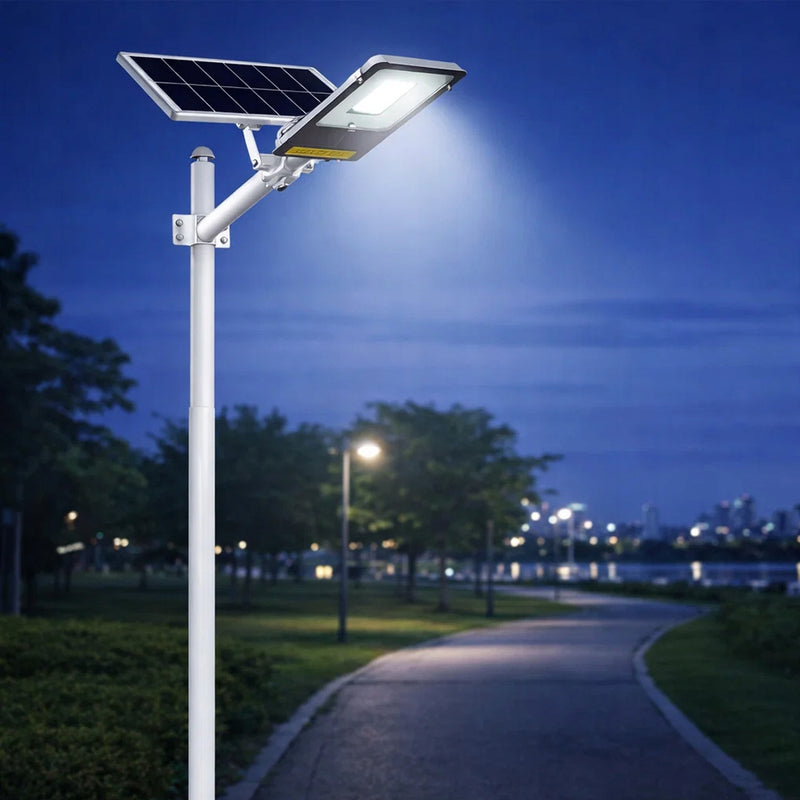 LAMPA SOLARNA ULICZNA LED ZEWNĘTRZNA CZUJNIK ZMIERZCHU UCHWYT PILOT 1000 W