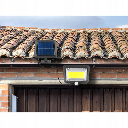 ŚCIENNA ULICZNA LAMPA SOLARNA Z CZUJNIKIEM ZASILANA SŁOŃCEM LED COB IP65