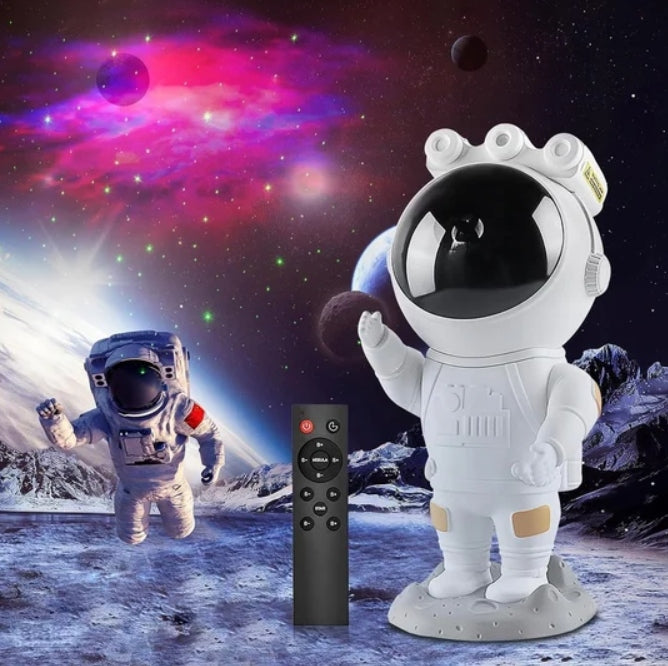 PROJEKTOR GWIAZD ASTRONAUTA Dla Dzieci Lampka Nocna Rzutnik Led Laserowy