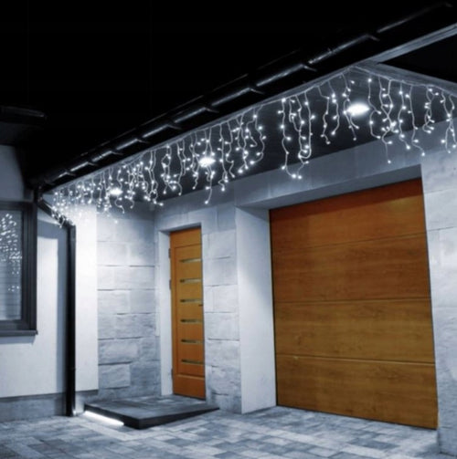 SOPLE 500LED ZIMNY BIAŁY GIRLANDA ZEWNĘTRZNA LAMPKI BALKON ISKRY FLASH