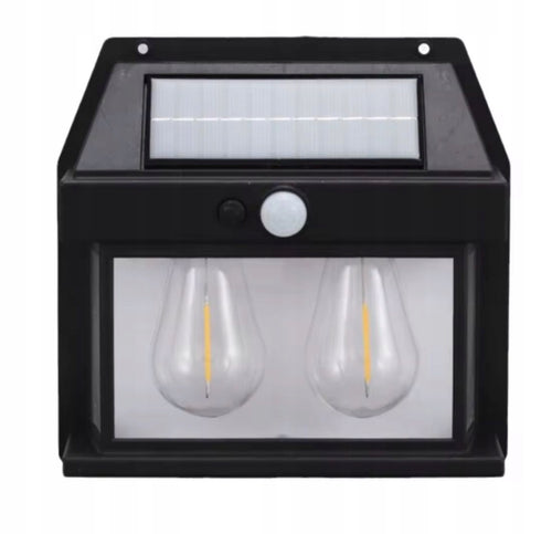 LAMPA SOLARNA KINKIET 2 ŻARÓWKI LED