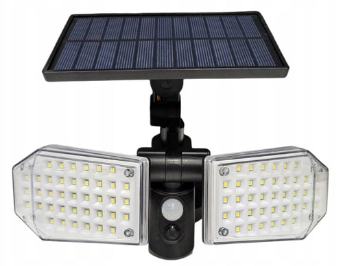 MOCNA LAMPA SOLARNA LED ZEWNĘTRZNA ULICZNA z CZUJNIKIEM, PARKING, PODJAZD