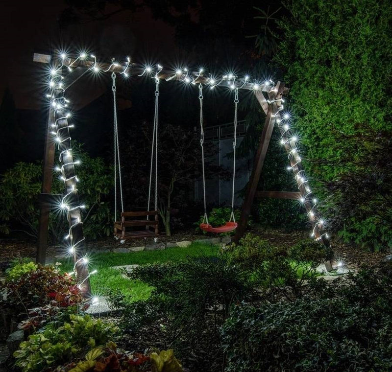LAMPKI CHOINKOWE 500LED BIAŁE ZIMNE LED CHOINKA ZEW/WEW