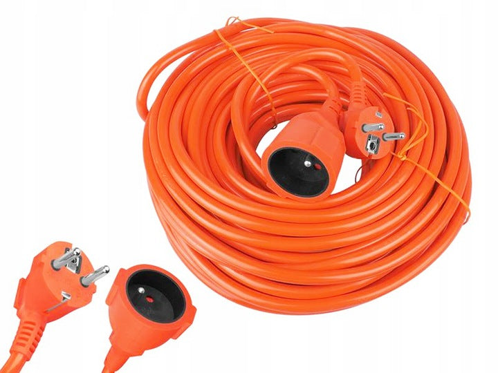 Przedłużacz Budowlany/Ogrodowy 3 x 2,5mm 30m POMARAŃCZOWY Gruby CE