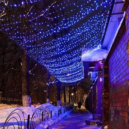 LAMPKI CHOINKOWE 300 LED ZEW/WEW NIEBIESKIE