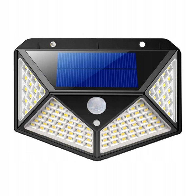 LAMPA SOLARNA 100 LED z czujnikiem ruchu, ścienna, elewacyjna