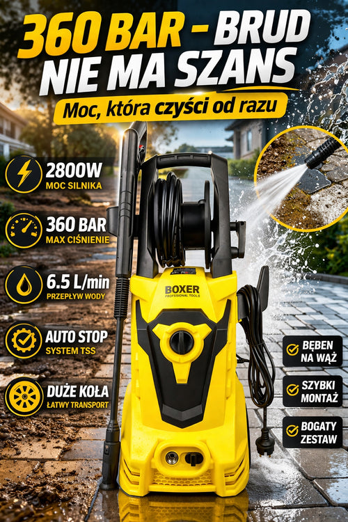MYJKA CIŚNIENIOWA POMPA ALUMINIOWA DO KOSTKI AUTA OGRODU PIANOWNICA TORBO