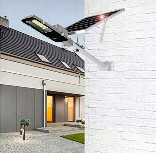 LAMPA SOLARNA ULICZNA LED ścienna PANEL MOCNA OGRODOWA