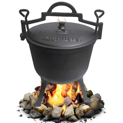 Kociołek Żeliwny Garnek Myśliwski Węgierski na Ognisko Jedzenie Grill 10L