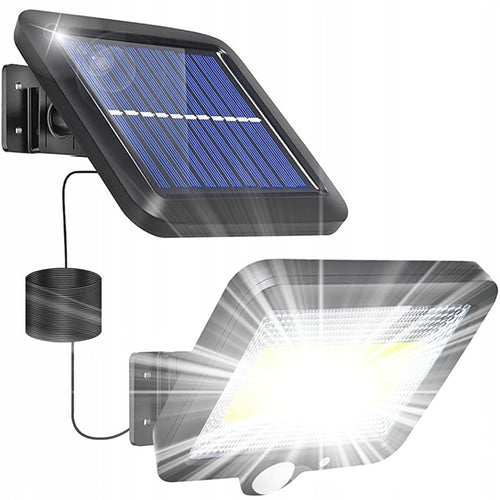 ŚCIENNA ULICZNA LAMPA SOLARNA Z CZUJNIKIEM ZASILANA SŁOŃCEM LED COB IP65
